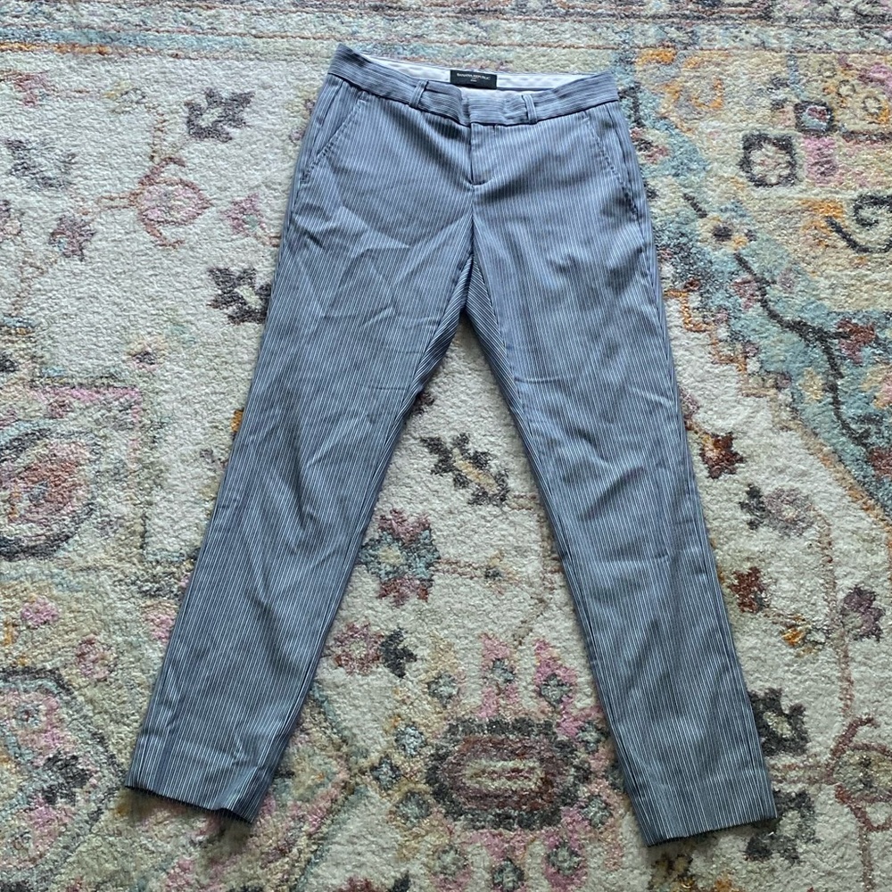 Banana Republic Blue Striped Dress Pants